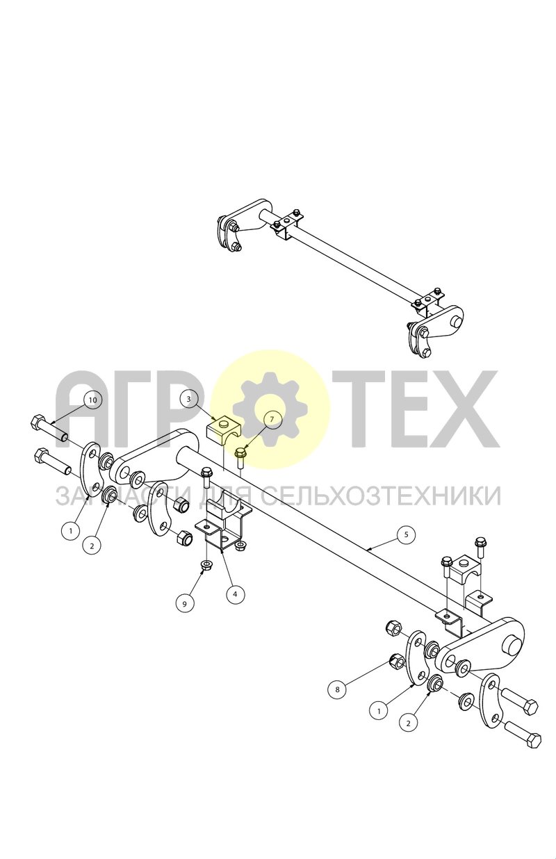 Группа заднего стабилизатора (SX017496) (№1 на схеме)